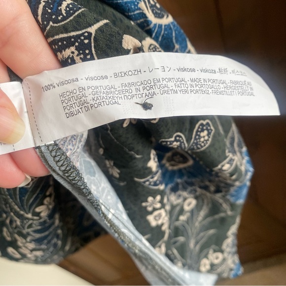 Zara Midi Dress Floral Retro 70s Print A Line Keyhole Back size Large 4043281 - Picture 9 of 10